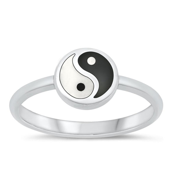 Sterling Silver Yin & Yang Ring
