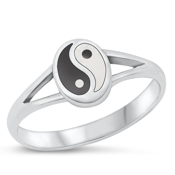 Sterling Silver Yin & Yang Ring