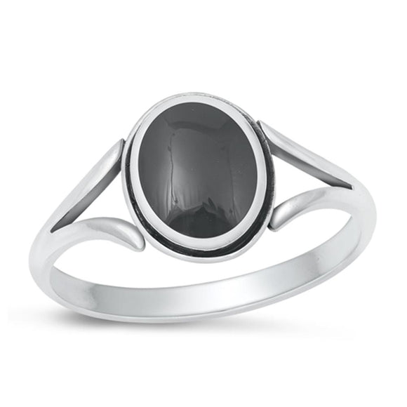 Sterling Silver Black Agate Ring