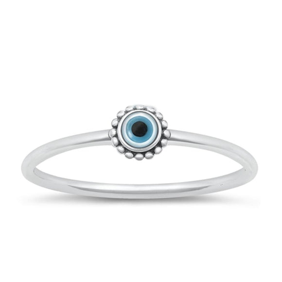 Sterling Silver Mother of Pearl Eye Ring