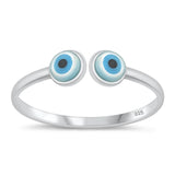 Sterling Silver Mother of Pearl Eye Ring