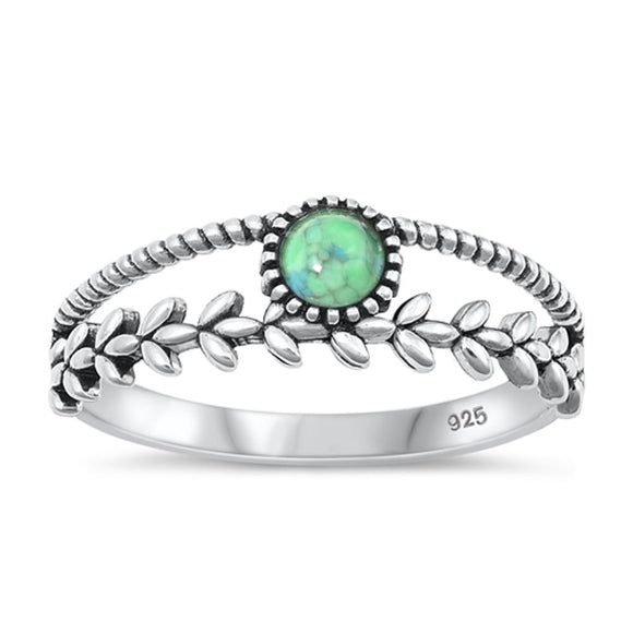 Sterling Silver Turquoise Wreath Ring