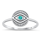 Sterling Silver Turquoise Eye Ring
