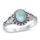 Sterling Silver Larimar Bali Ring