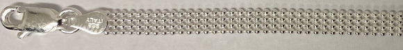 Strand Bead 100 - 4mm - Sterling Silver 4 Bead Chain Necklace