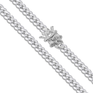 Miami Cuban 160 Box Lock - 5.7mm - Sterling Silver Miami Cuban Link Chain