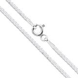 Criss Cross 020 - 1.3mm - Sterling Silver Criss Cross Chain Necklace