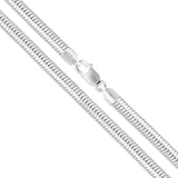 Snake 400 - 4mm - Sterling Silver Flexible Snake Chain Necklace