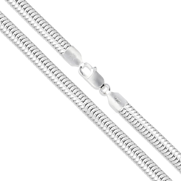 Snake 500 - 5mm - Sterling Silver Flexible Snake Chain Necklace