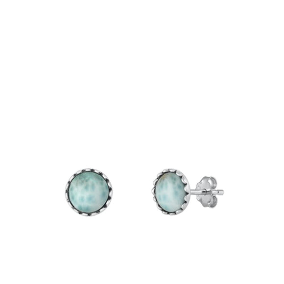 Sterling Silver High Polished Moonstone Stud Fashion Earrings .925 New