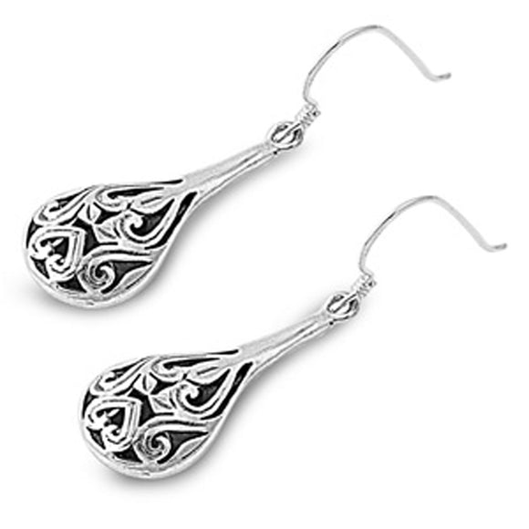Heart Earrings .925 Sterling Silver