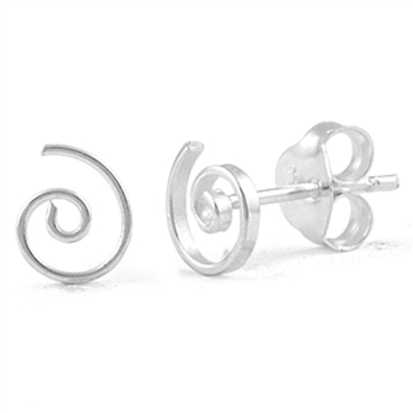 Celtic Swirl Stud Earrings .925 Sterling Silver