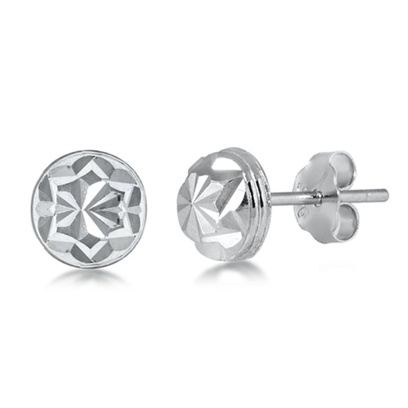 Sterling Silver Unique Cute Snowflake Star Modern Geometric Earrings 925 New