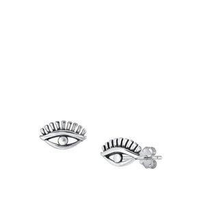 Sterling Silver Eyelashes Wholesale Eye Lashes Oxidized Earrings 925 New