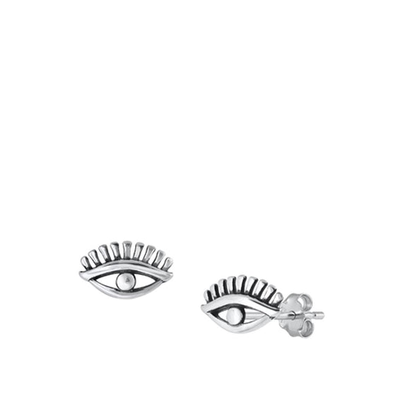 Sterling Silver Eyelashes Wholesale Eye Lashes Oxidized Earrings 925 New