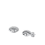 Sterling Silver Eyelashes Wholesale Eye Lashes Oxidized Earrings 925 New