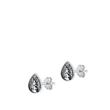 Sterling Silver Fashion Oxidized Night Sky Forest Tree Earrings 925 New