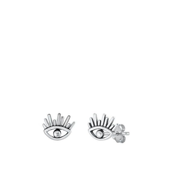 Sterling Silver Beautiful High Polished Oxidized Stud Fashion Earrings 925 New