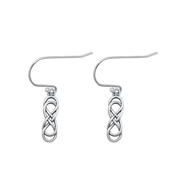 Sterling Silver Celtic Symbol Fashion High Polished Earrings 925 New