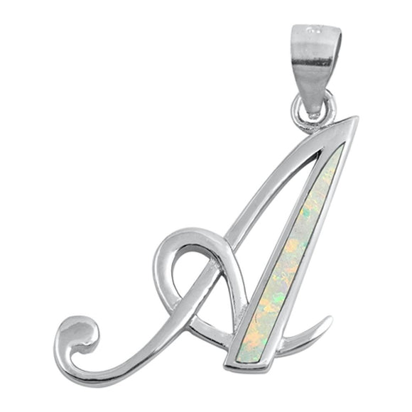 Sterling Silver Classic White Synthetic Opal 