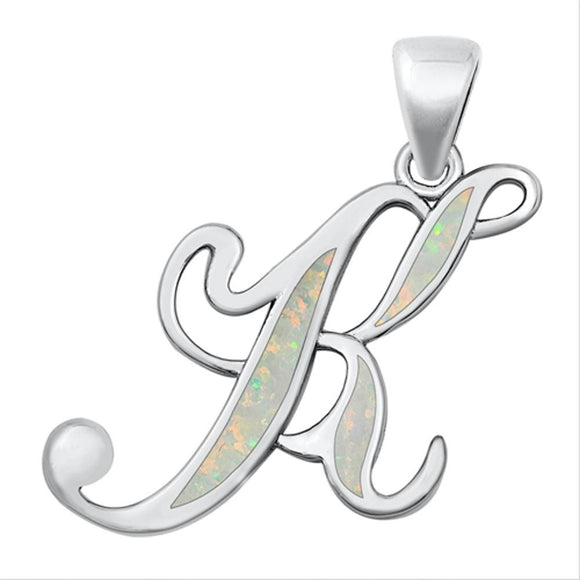 Sterling Silver Classic White Synthetic Opal 