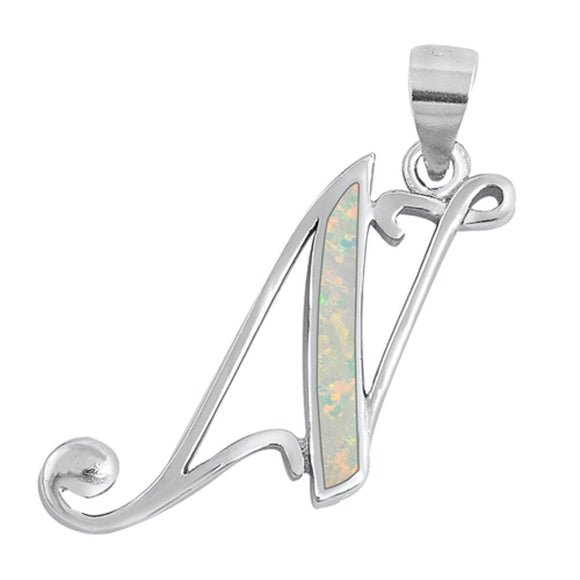 Sterling Silver Cute Initial Script 