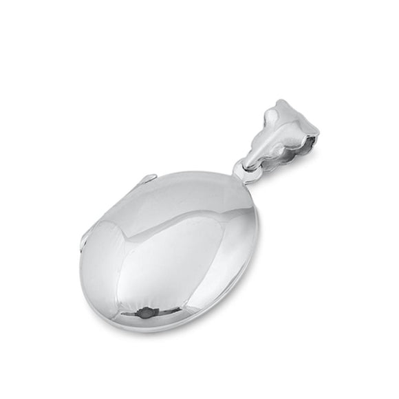 Sterling Silver Classic Oval Locket Cute Pendant Vintage Keepsake Charm 925 New