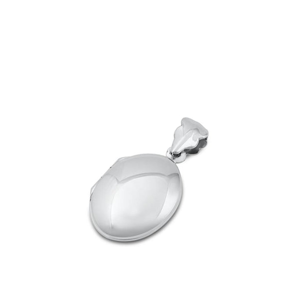 Sterling Silver Classic Cute Vintage Oval Locket Pendant Keepsake Love Charm 925