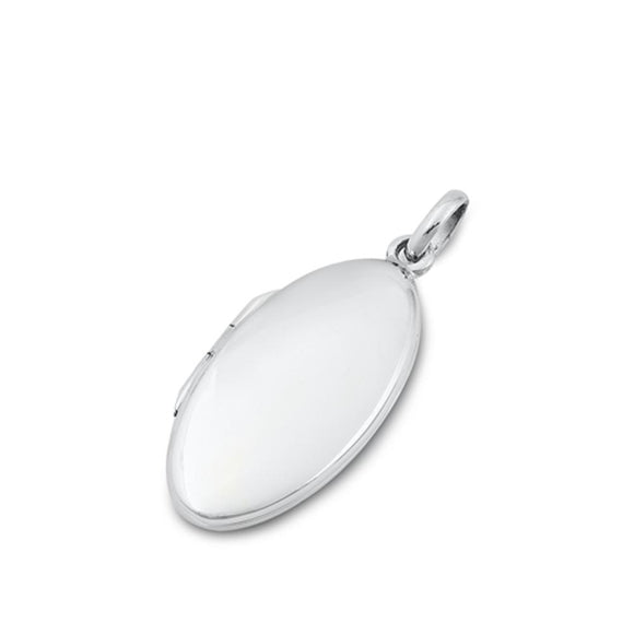 Sterling Silver Classic Vintage Oval Locket Pendant Keepsake Love Charm 925 New