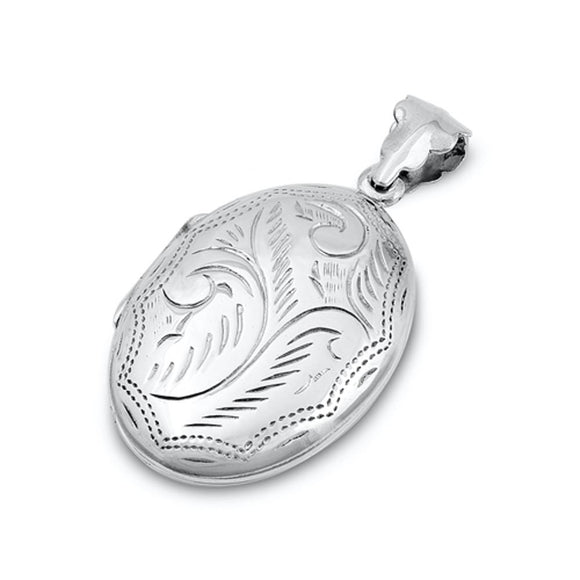 Sterling Silver Cute Vintage Locket Pendant Love Keepsake Picture Charm 925 New