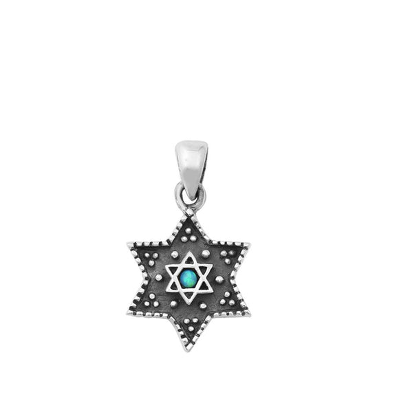 Sterling Silver Star of David Pendant Jewish Israel Religious Faith Charm 925