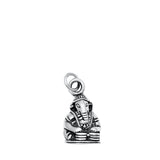 Hindu Detailed Ganesha Elephant Pendant .925 Sterling Silver Animal Deity Charm