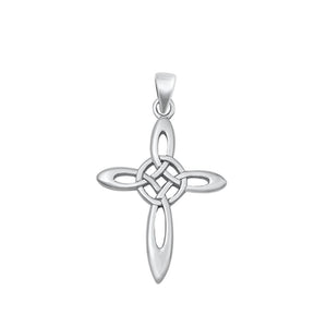 Sterling Silver Unique Celtic Cross Pendant Christian Knot Faith Charm 925 New