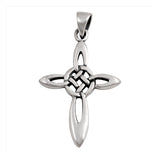 Sterling Silver Celtic Cross Pendant Loop Infinity Knot Braid Charm 925 New