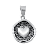Sterling Silver Heart Love Romantic Minimalist Fashion Pendant Charm 925 New