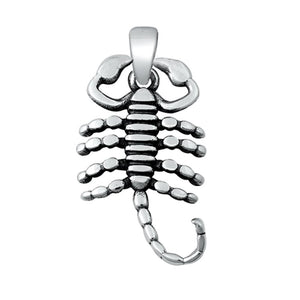 Sterling Silver Scorpion Pendant Animal Bug Insect Creepy Scorpio Zodiac Charm