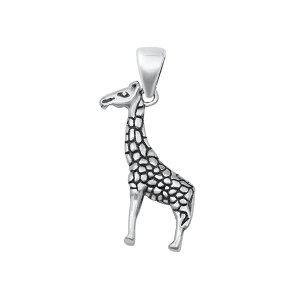 Sterling Silver Cute Giraffe Pendant Animal Africa Realistic Charm 925 New