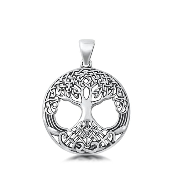 Sterling Silver Beautiful Tree of Life Pendant Strength Individuality Charm 925