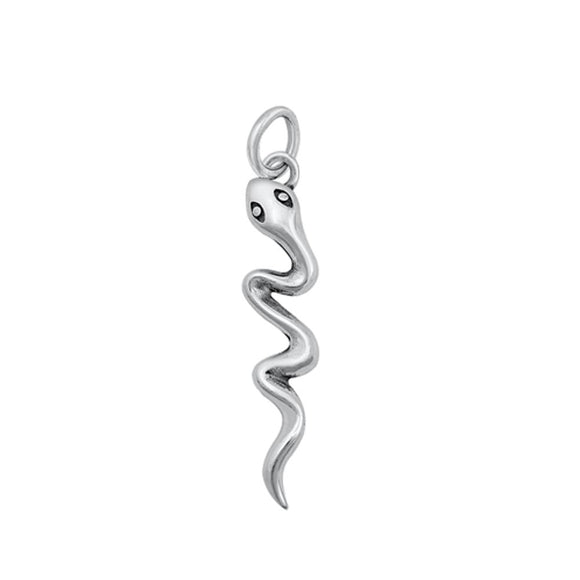 Sterling Silver Unique Snake Pendant Serpent Viper Fertiltiy Charm 925 New