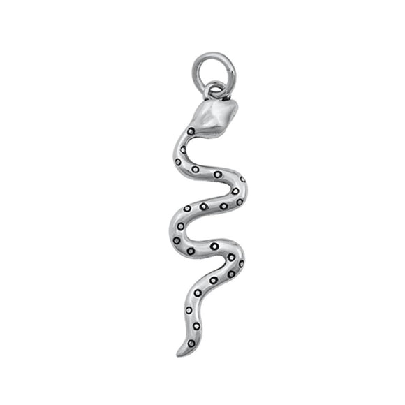 Sterling Silver Unique Snake Viper Pendant Serpent Immortality Charm 925 New