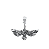 Sterling Silver Beautiful Eagle Pendant Raptor Bird Falcon Hawk Oxidized Charm