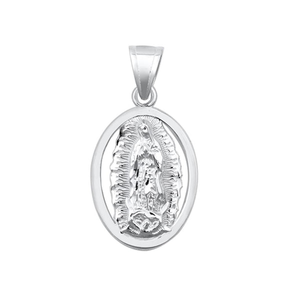 Sterling Silver Wholesale Virgin Mary Medallion Pendant Catholic Charm 925 New