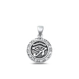 Sterling Silver Beautiful Egyptian Eye of Horus Pendant Oxidized Charm 925 New