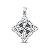 Sterling Silver Beautiful Triquetra Pendant Oxidized Celtic Charm .925 New