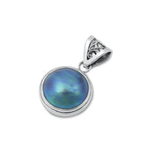 Sterling Silver Unique Freshwater Pearl Pendant Minimalist Fashion Charm 925 New