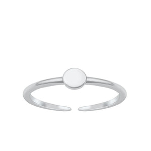 Sterling Silver Wholesale Simple Circle Midi Toe Ring Adjustable Band .925 New
