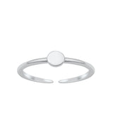 Sterling Silver Wholesale Simple Circle Midi Toe Ring Adjustable Band .925 New