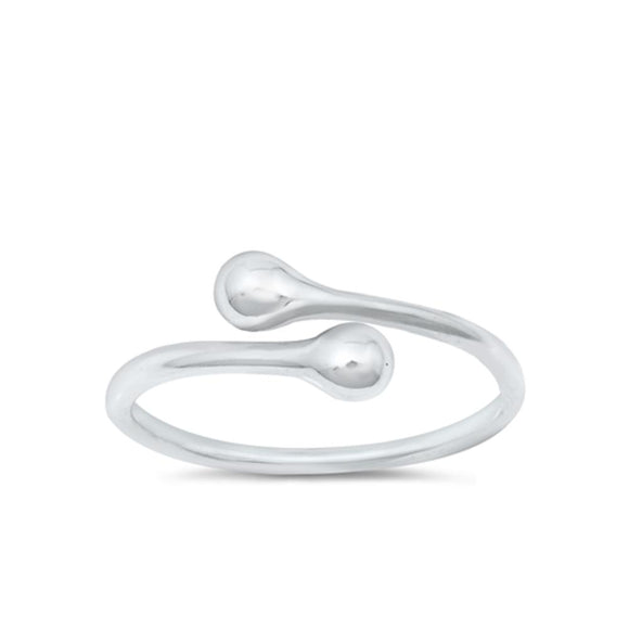 Sterling Silver Minimalist Wrap Toe Midi Ring Adjustable Fashion Band 925 New