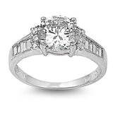 Women's Wedding White CZ Promise Ring New .925 Sterling Silver Band Sizes 5-10