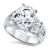 Women's Wedding White CZ Fashion Ring New .925 Sterling Silver Band Sizes 6-9